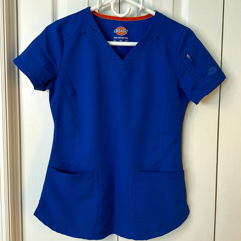 Women’s Royal Blue Dickies Scrub Top XS